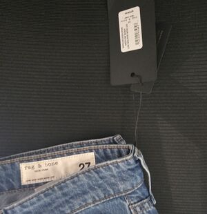 Rag & Bone Womens Lori Mid-Rise Wide Leg Medium Wash Jeans Sz 27 New with Tags